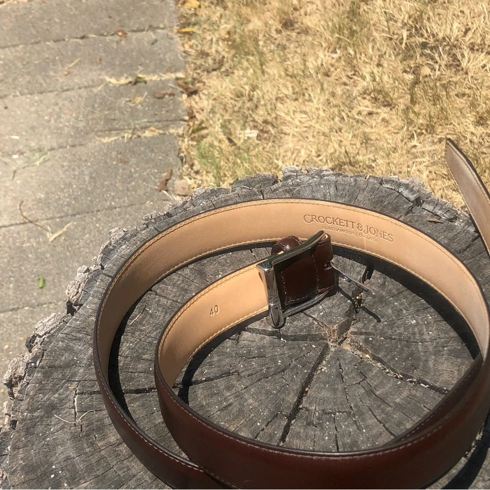 Men's Polished Brown Leather Belt - Classic Everyday Style NWOT